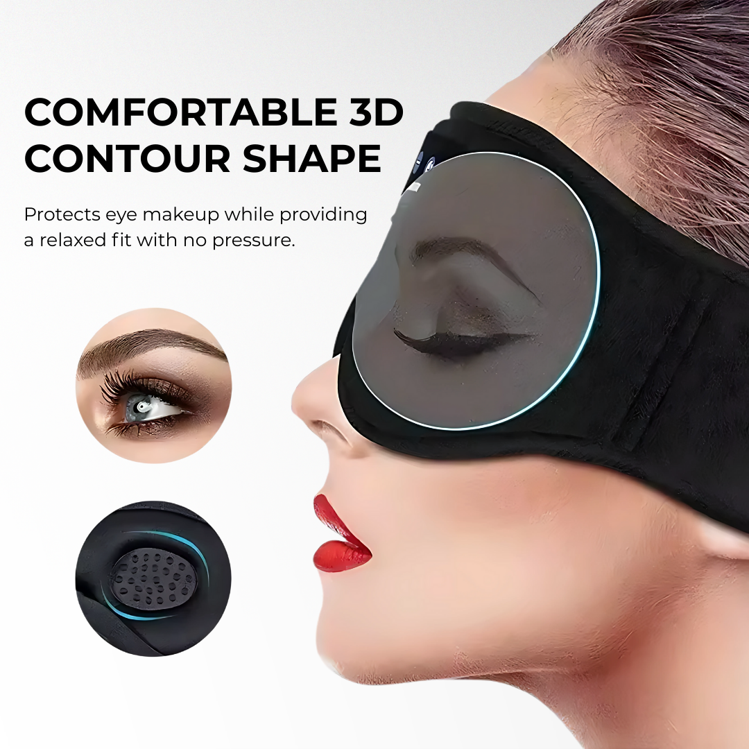 HiberBand™ Bluetooth Sleep Mask Soft Cotton Comfort with Built‑in Audio